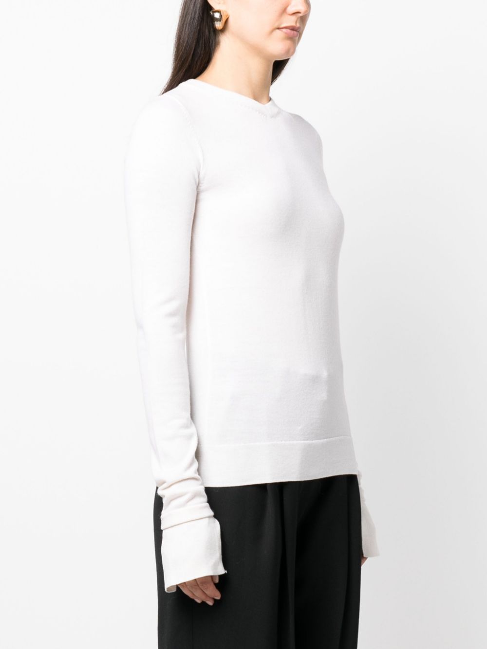 TOTÊME CREW-NECK THUMBSLOT JUMPER 