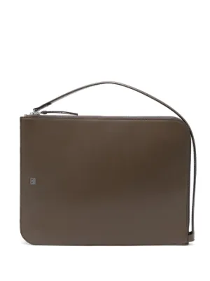 Totemeブラウンレザーショルダーバッグ TOTEME T-Lock レザー ハンドバッグ | ブラウン | FARFETCH JP