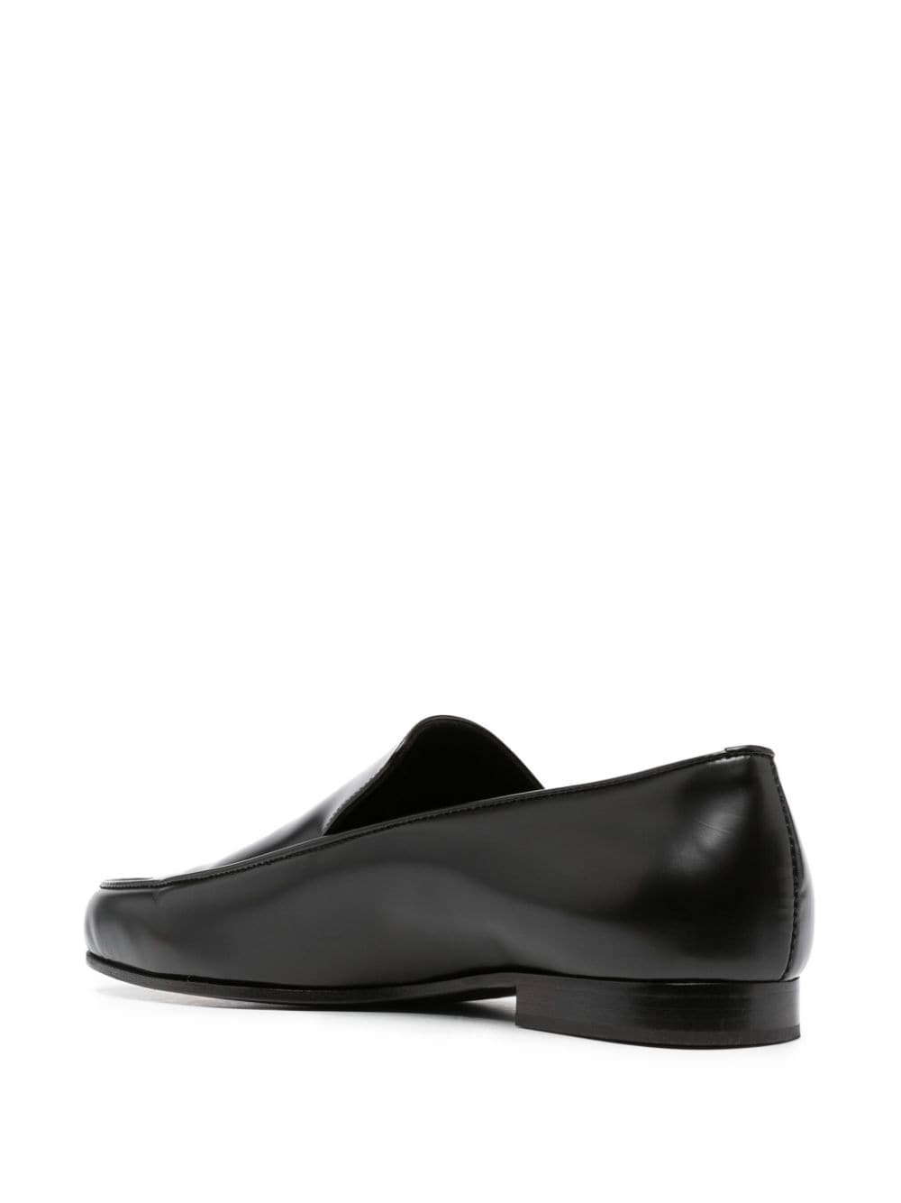 Shop Totême Logo-embellished Leather Loafers In 001 Black