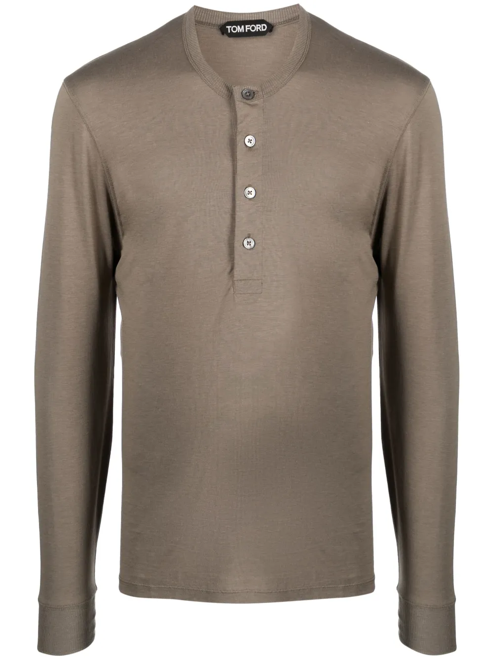 TOM FORD playera maga larga con cuello redondo | verde | Image 1