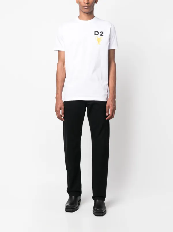 DSQUARED2 pixel-print short-sleeve T-shirt | White | FARFETCH JO