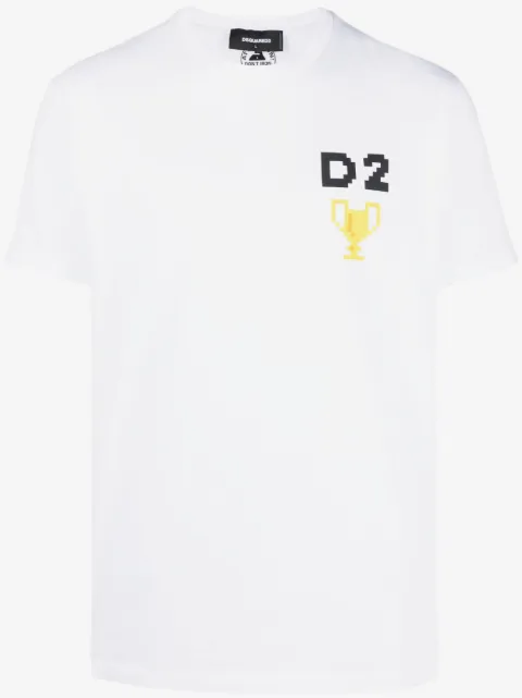 DSQUARED2 playera manga corta con estampado de píxeles