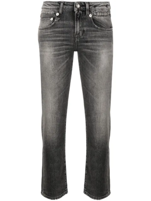 R13 vaqueros capri de talle medio