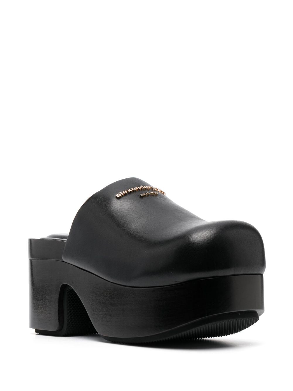 Shop Alexander Wang Zoe 85mm Leather Mules In Black