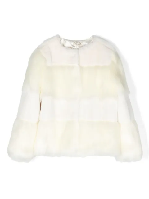 TWINSET Kids Jaqueta listrada com pelos