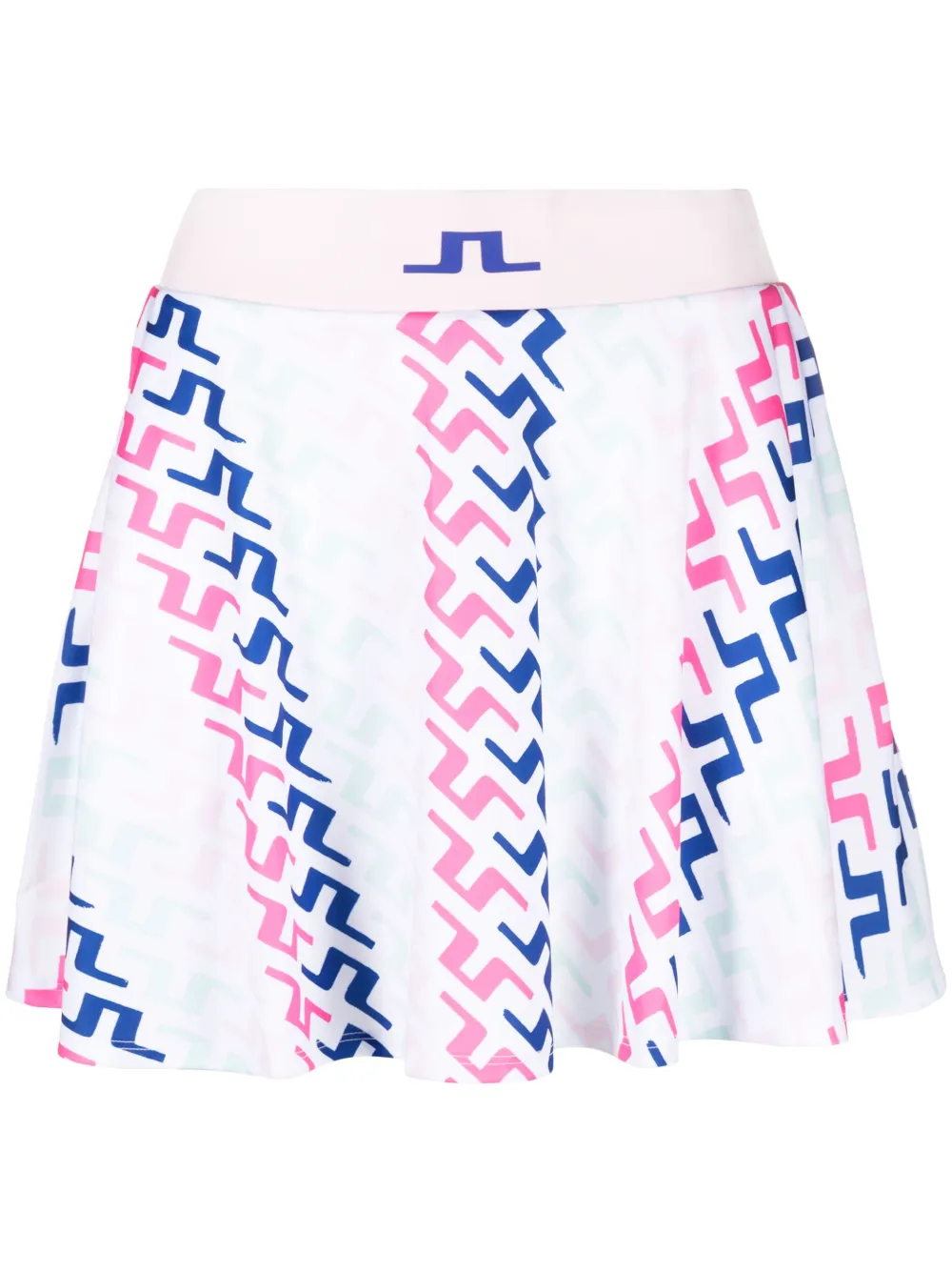 J.Lindeberg Mini-rok met logoprint Wit
