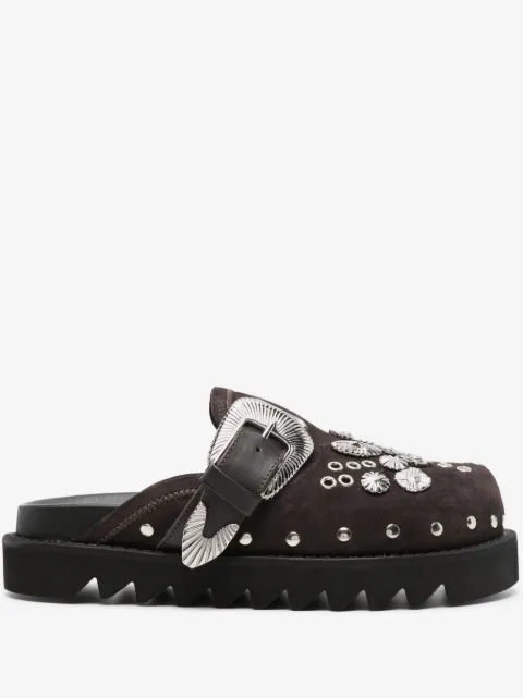 Toga Pulla eyelet-detailing leather mules