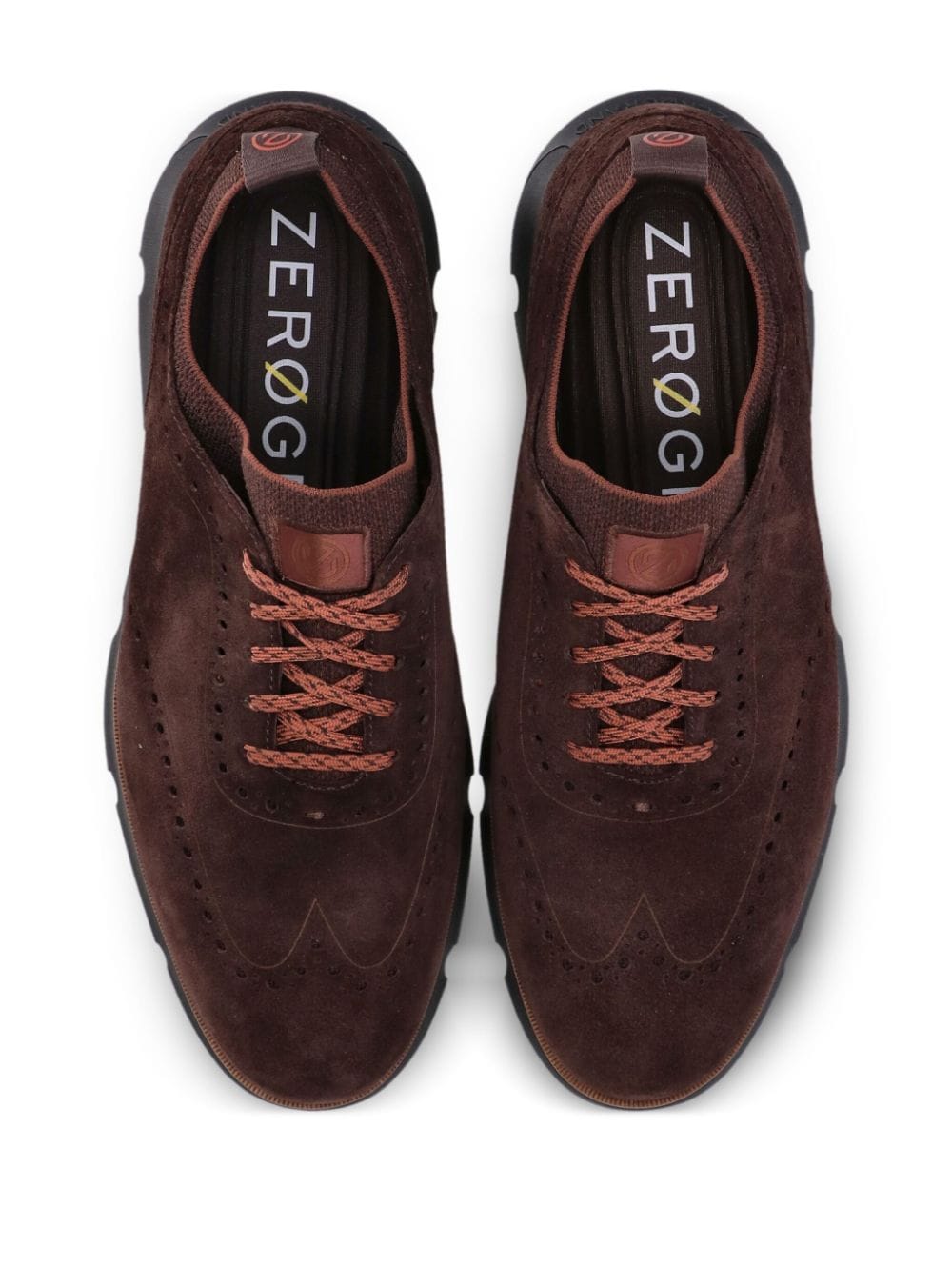 Shop Cole Haan 4.zerøgrand Oxford-style Suede Sneakers In Brown