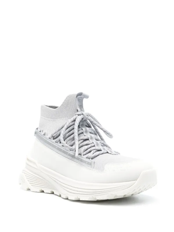 スニーカー MONCLER SNEAKERS SILVER/WHITE Moncler Monte Runner lace-up Sneakers | Silver | FARFETCH