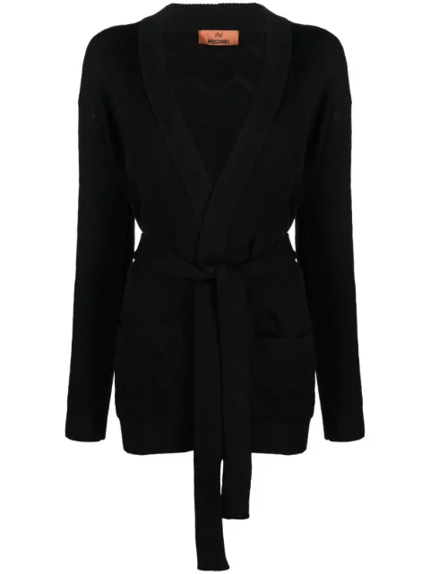 Missoni zigzag tie-fastening cardi-coat