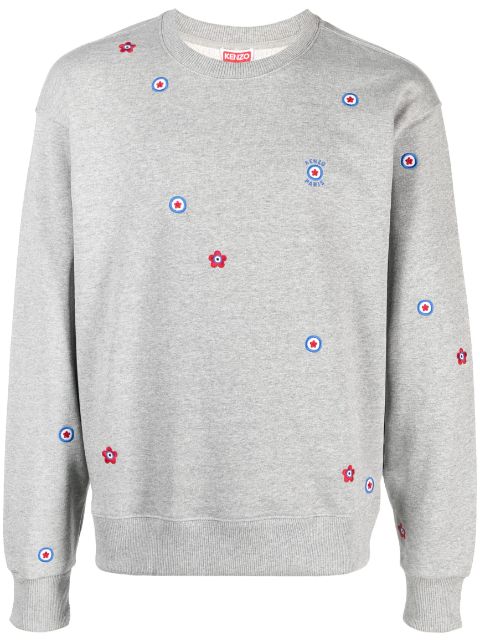 Kenzo floral-embroidered cotton sweatshirt Men