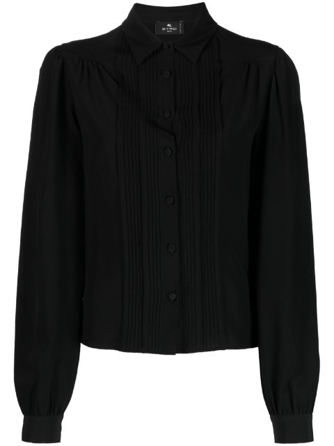 ETRO ribbed-detail silk blouse Women