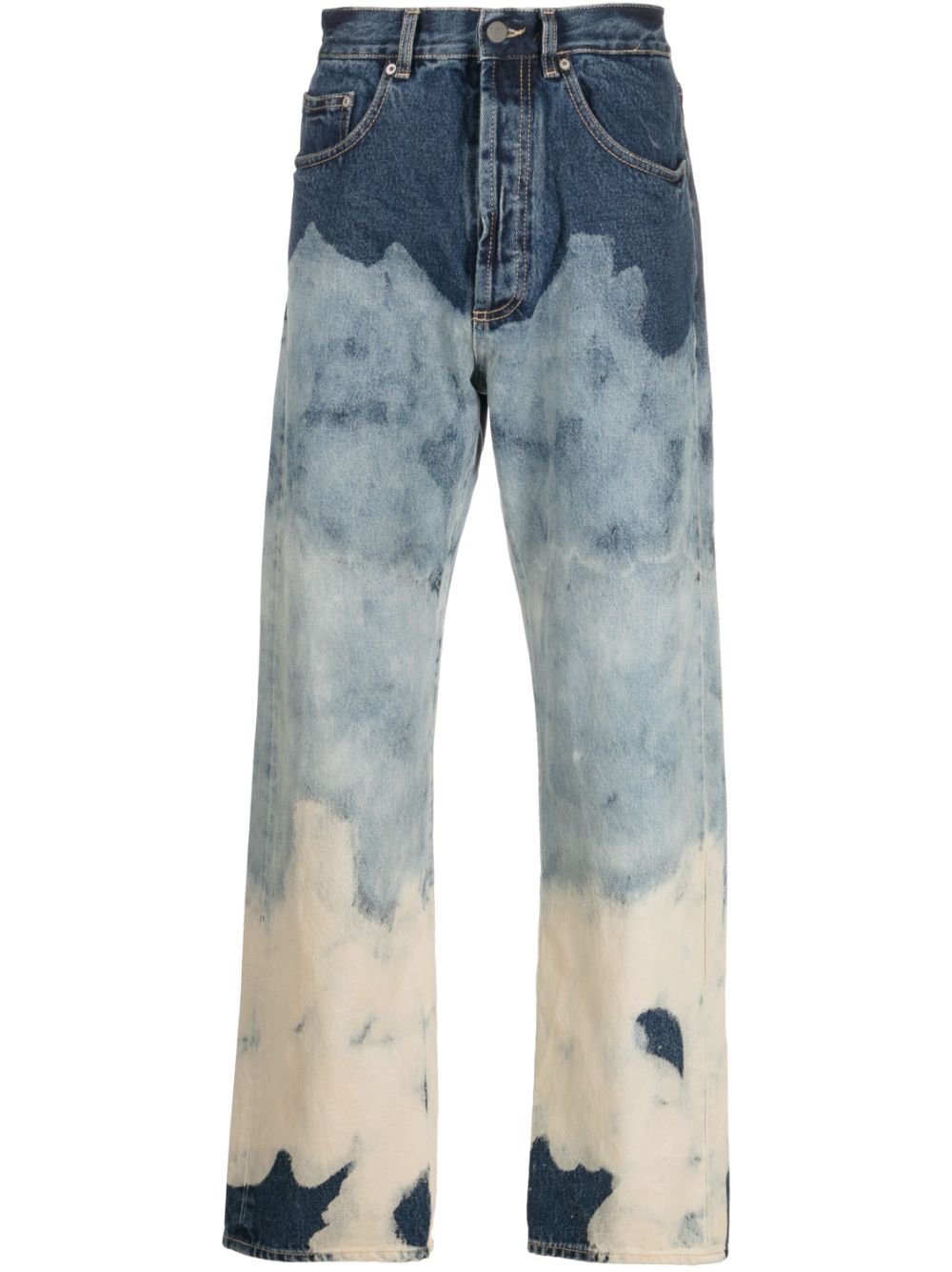 tie-dye straight jeans