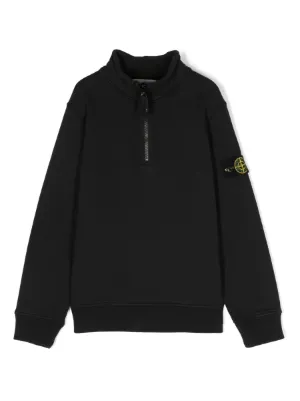 Stone Island Junior Compass motif Cotton Sweatshirt Farfetch