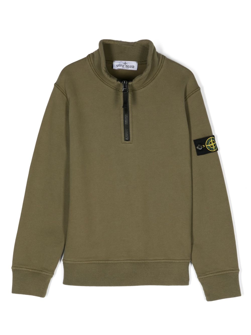 Stone Island Junior Compass-motif cotton sweatshirt - Green