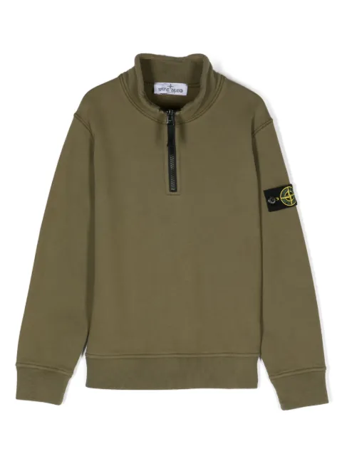 Stone Island Junior Compass-motif cotton sweatshirt 