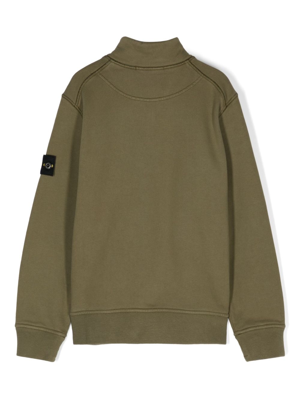 Stone Island Junior Compass-motif cotton sweatshirt - Green