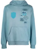 Diesel graphic-print cotton hoodie - Blue