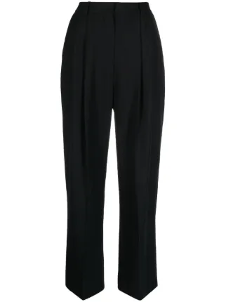 TOTEME double-pleated Tailored Trousers | Black | FARFETCH