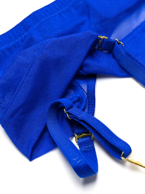 Maison Close Corps à Corps Neon Garter Belt | Blue