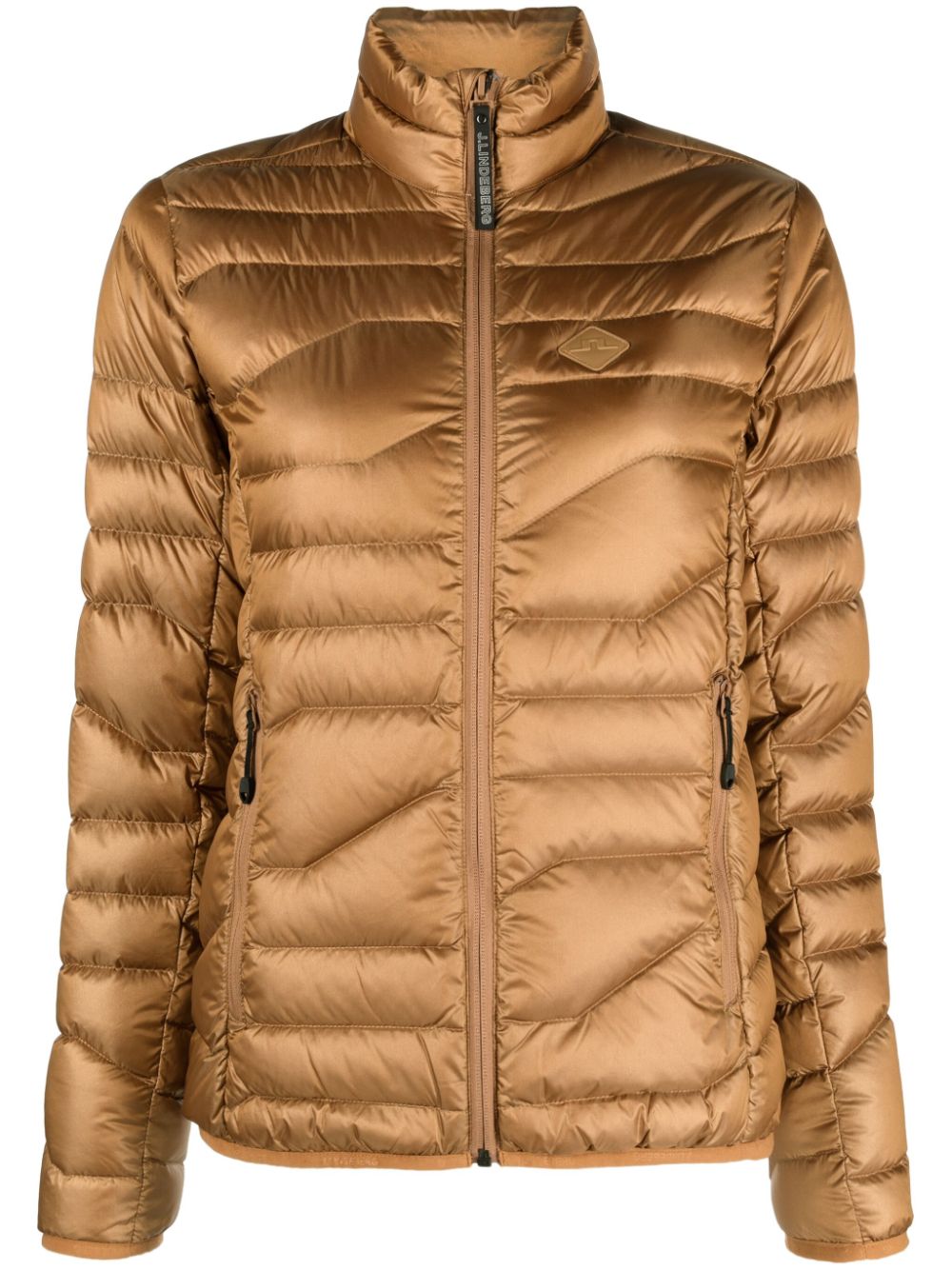 zip-up high-neck padded jacket