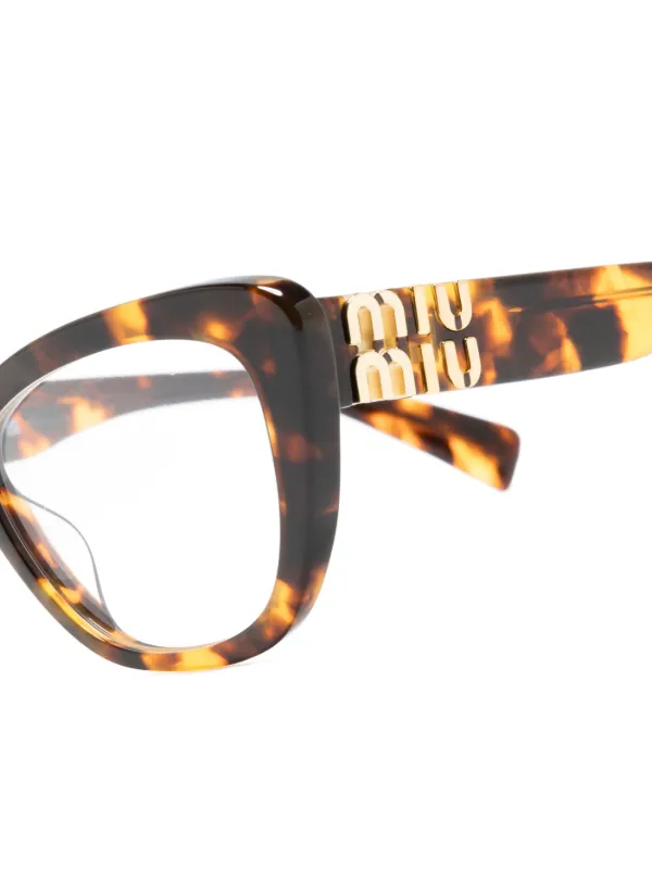 Miu miu deals tortoise eyeglasses