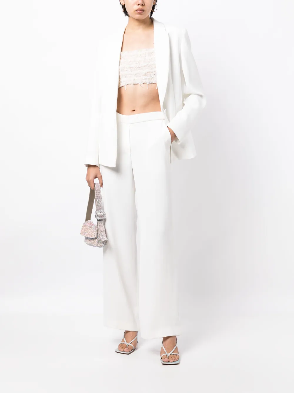 P.A.R.O.S.H. Broek met elastische taille - Wit