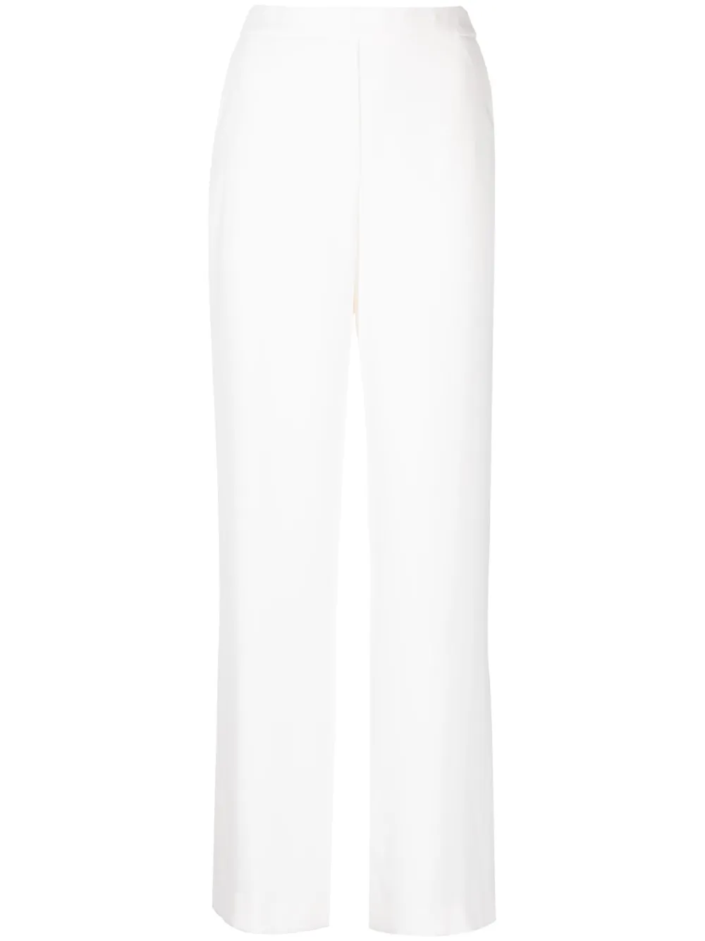 P.A.R.O.S.H. wide-leg elasticated-waist trousers - White