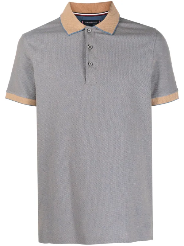 Tommy hilfiger grey polo shirt hot sale