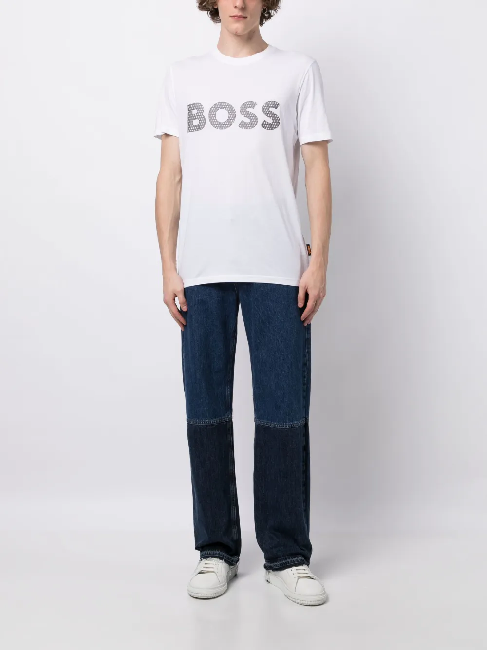 BOSS logo-print cotton T-shirt - Wit