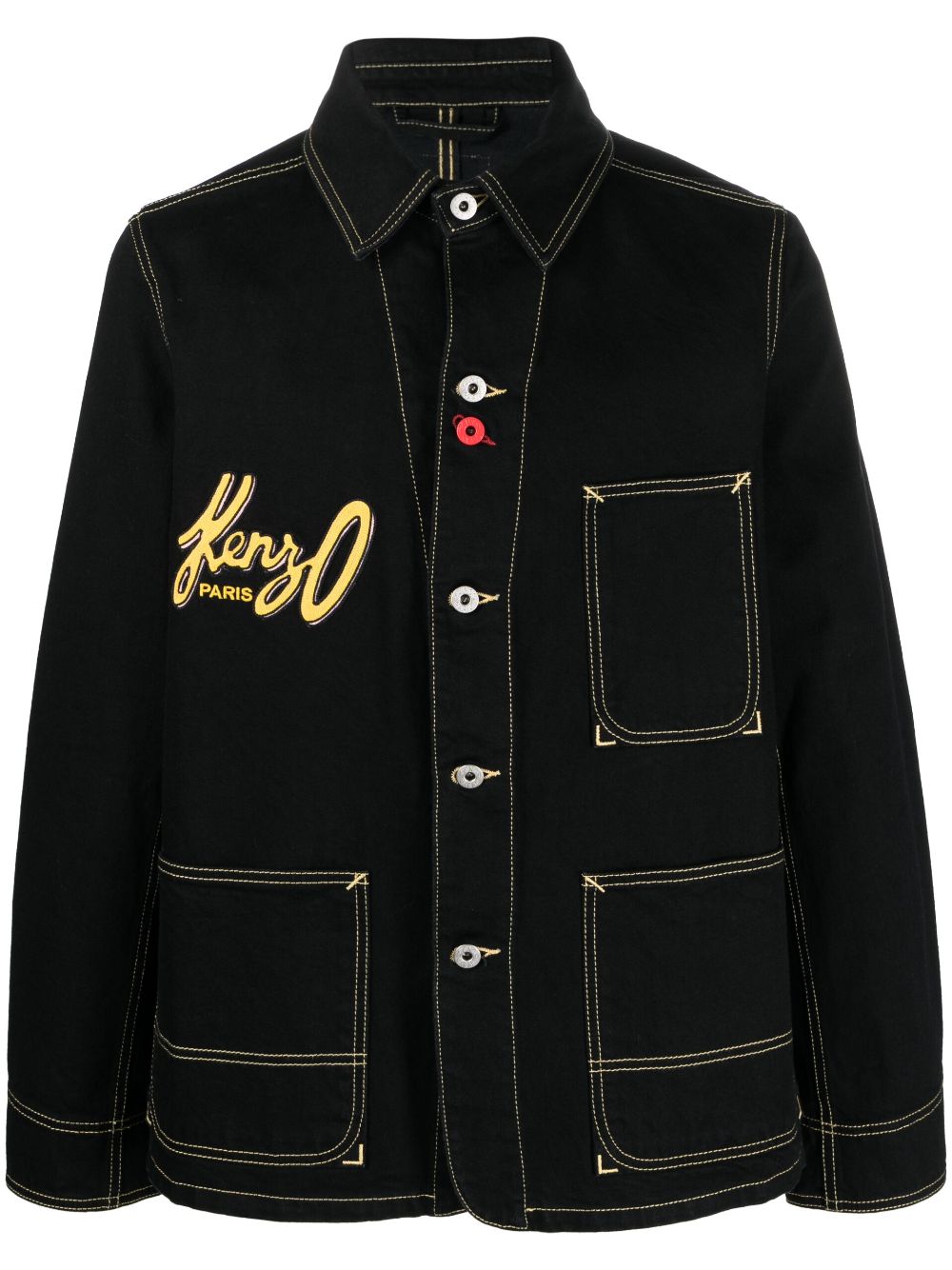 Kenzo logo-appliqué Shirt Jacket - Farfetch