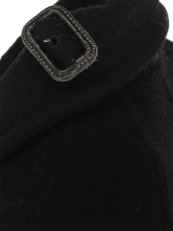 90s COMME des GARÇONS belted wool coat Comme Des Garçons Pre-Owned 1990s Wool Coat | Black | FARFETCH