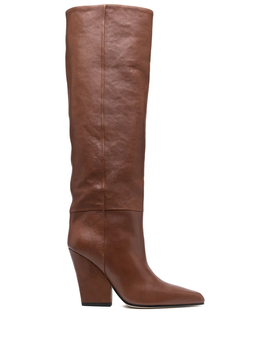 Paris Texas 105mm Pointed-toe Leather Boots In Brown