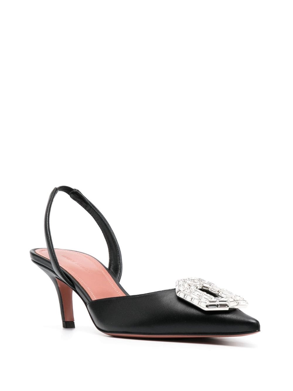 Shop Amina Muaddi Camelia 60mm Slingback Pumps In Black