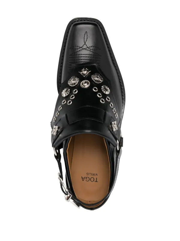 Toga Virilis Studded 40mm Leather Loafers - Farfetch