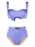Noire Swimwear Seashell bandeau bikini set - Purple