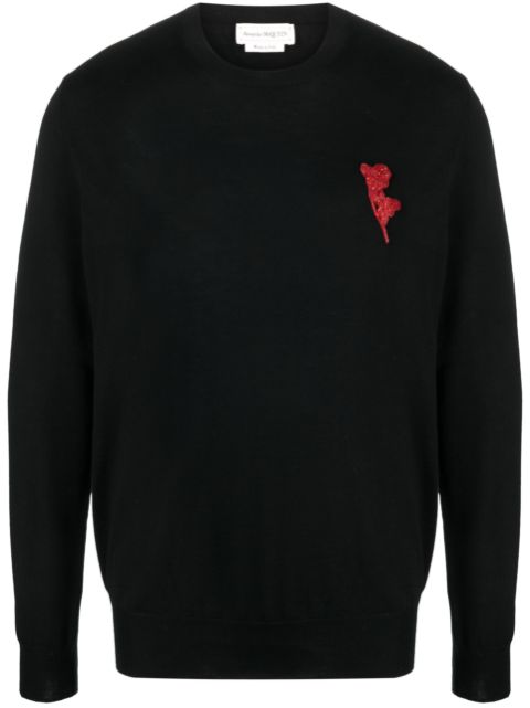 Alexander McQueen beaded wool jumper Men