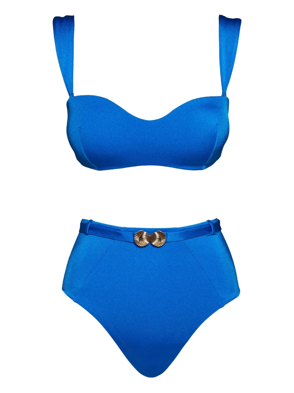 Noire Swimwear Seashell バンドゥ ビキニ - ブルー Noire Swimwear Seashell バンドゥ ビキニ - ブルー