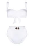 Noire Swimwear Seashell bandeau bikini - White