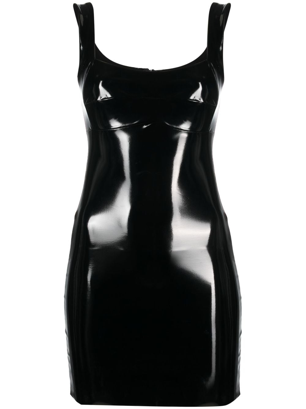 Atu Body Couture High-shine Bodycon Minidress In Black