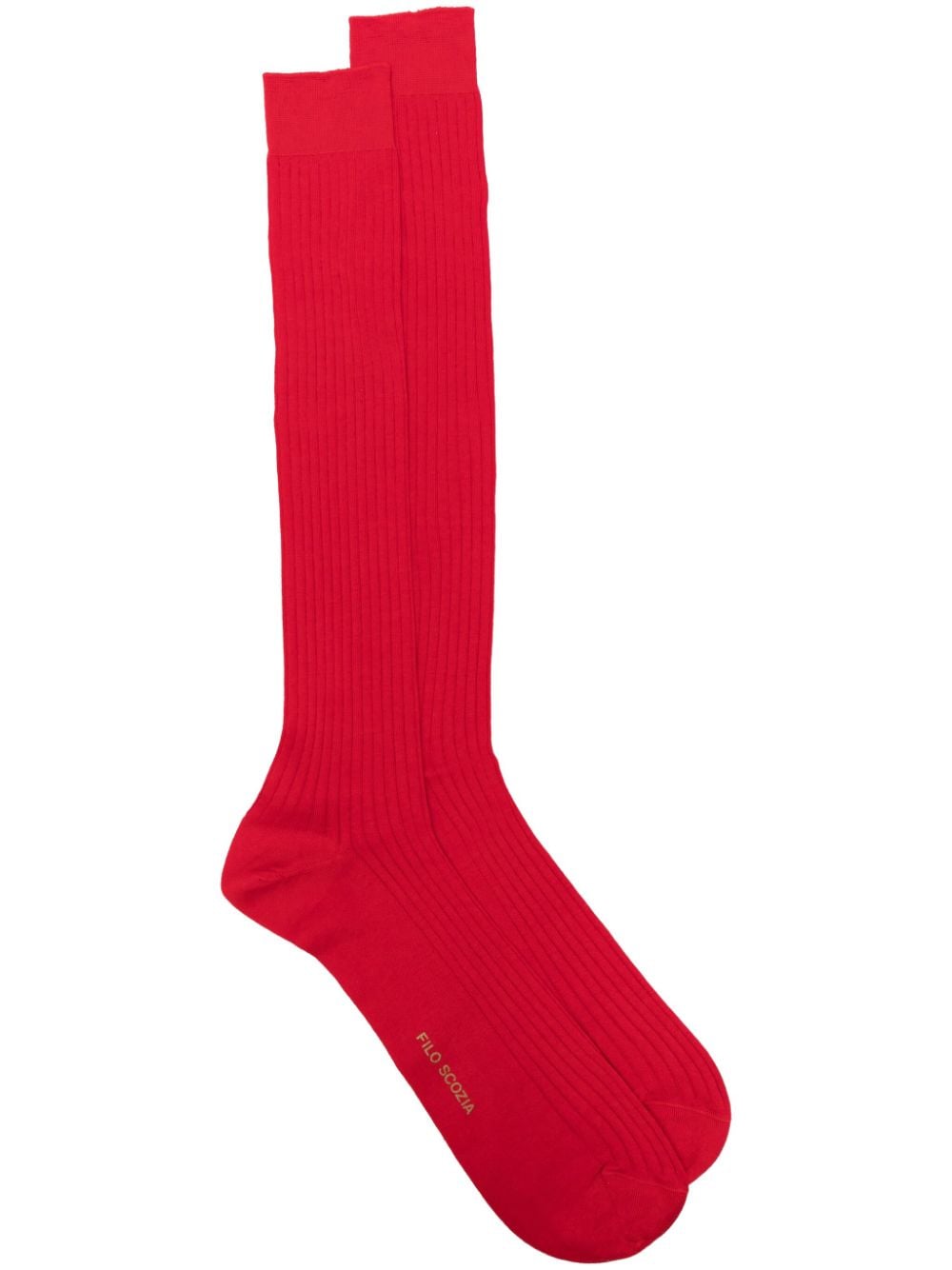 sebago chaussettes montantes à design nervuré - rouge