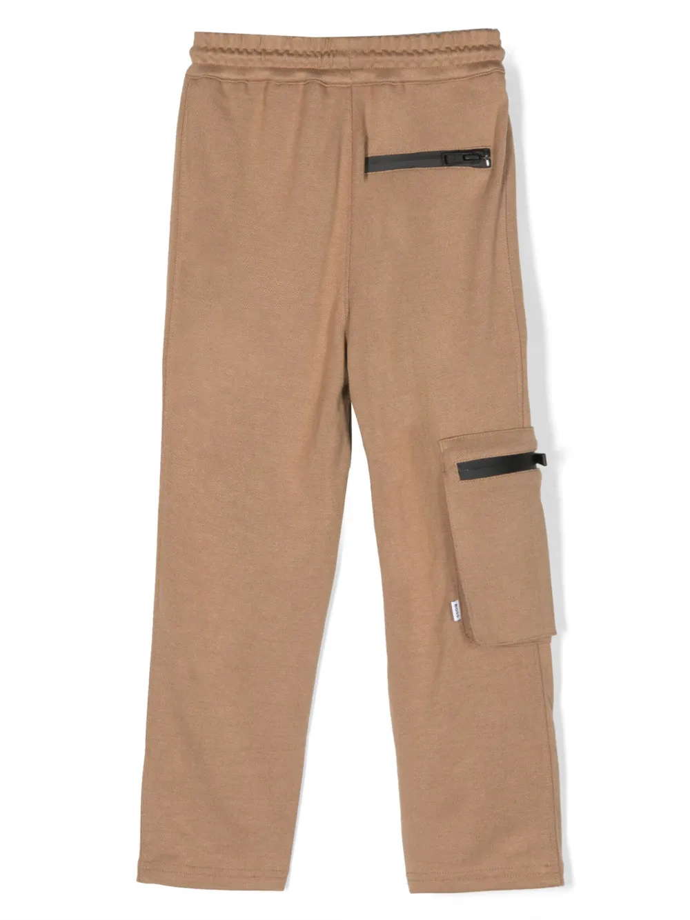 BOSS Kidswear logo-embossed piqué track pants - Beige