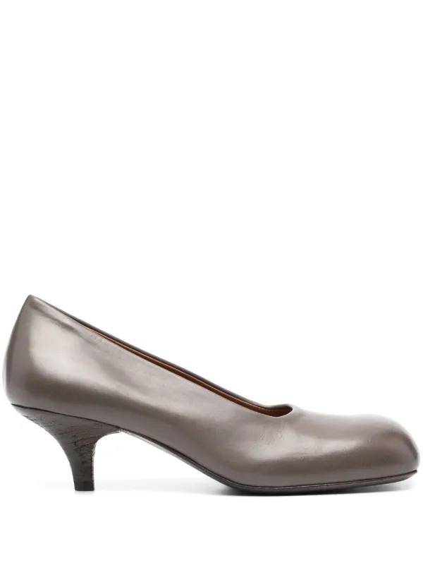 Marsèll 50mm square-toe Leather Pumps Grey FARFETCH JO