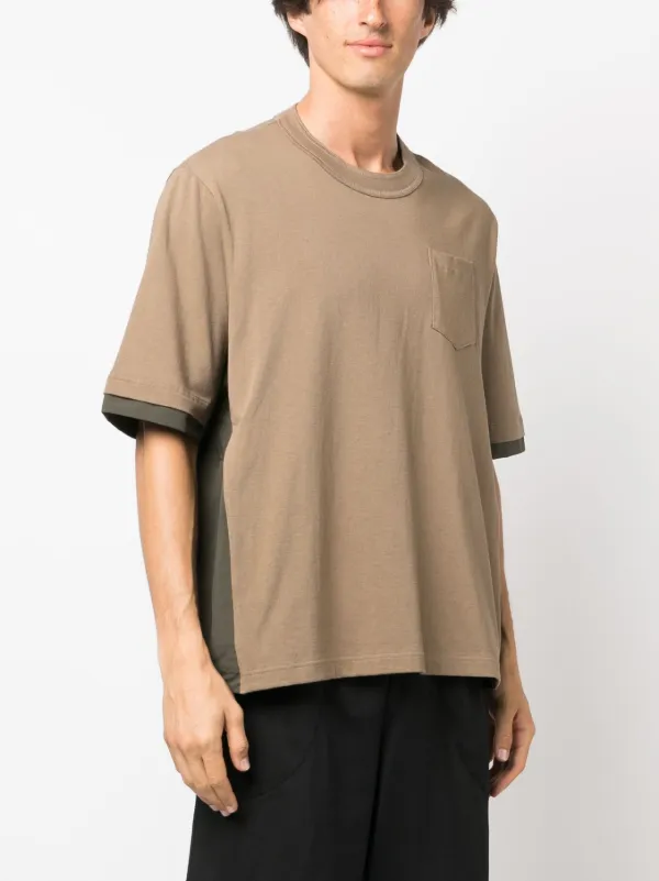 Sacai カラーブロック Tシャツ | ブラウン | FARFETCH JP