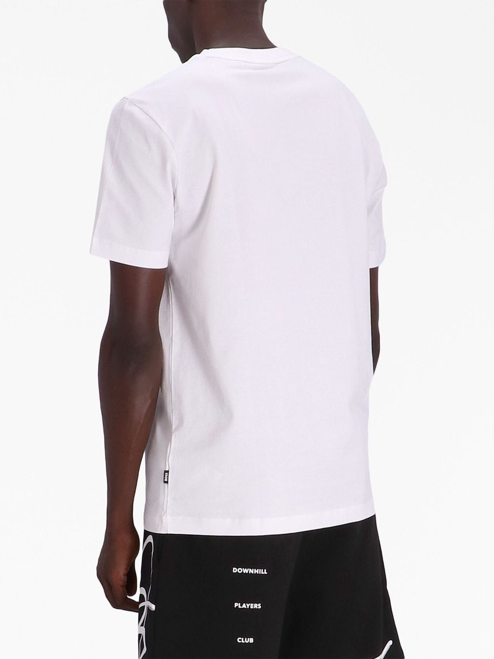 Shop Hugo Boss Logo-print Cotton T-shirt In White