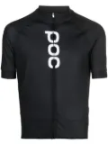 POC logo-print zipped cycling top - Black
