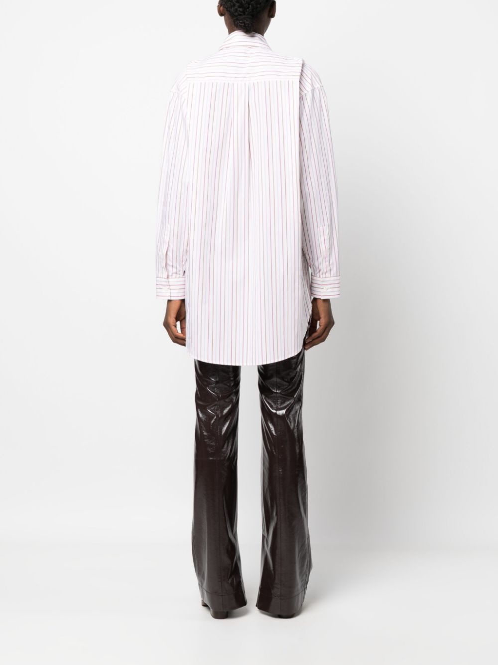 ETRO Pegaso-embroidered striped cotton shirt Women