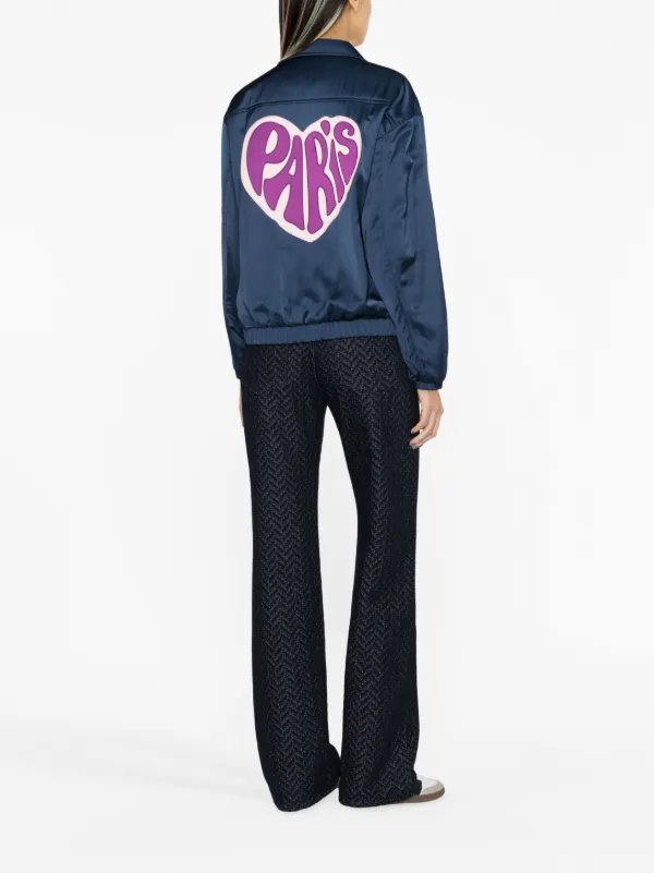 Kenzo heart-patch Satin Jacket - Farfetch