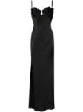 Rachel Gilbert Ryder satin gown dress - Black