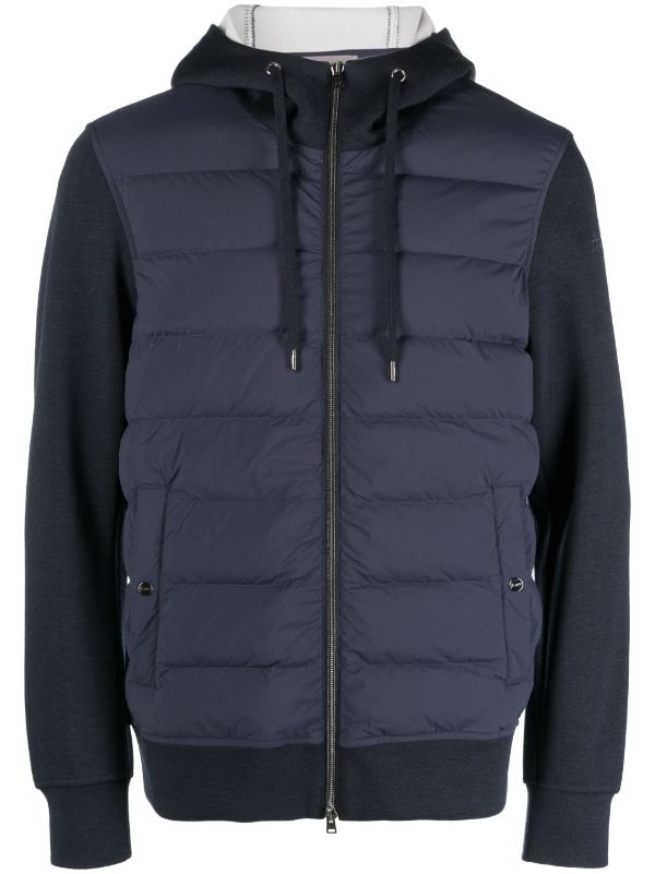 Polo ralph lauren navy store hybrid down hooded jacket